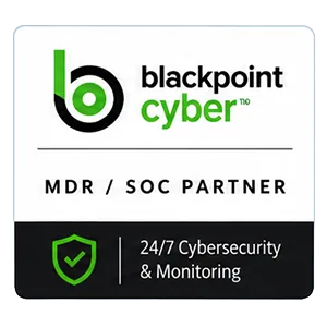 Blackpoint Cyber MDR and SOC partner badge