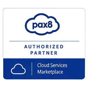 Pax8 authorized cloud marketplace partner badge